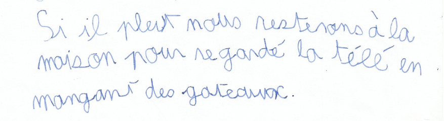Ecriture appliquée mais très lente et douloureuse
