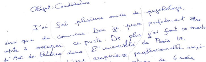 Gaucher contrarié souhaitant reprendre sa main gauche